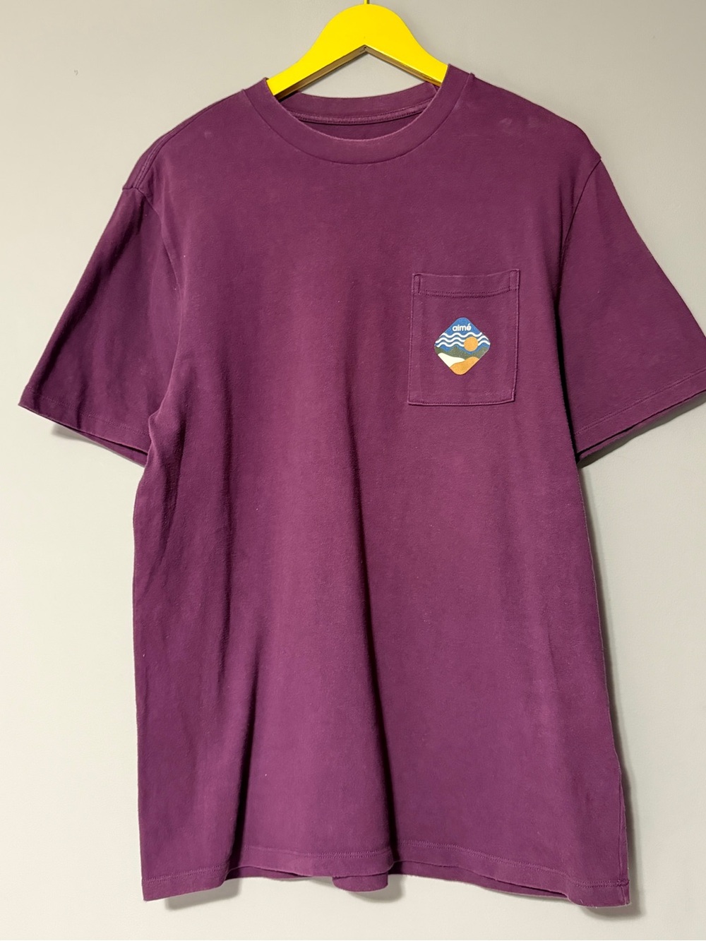 Aime Leon Dore purple pocket tee Size M new balance